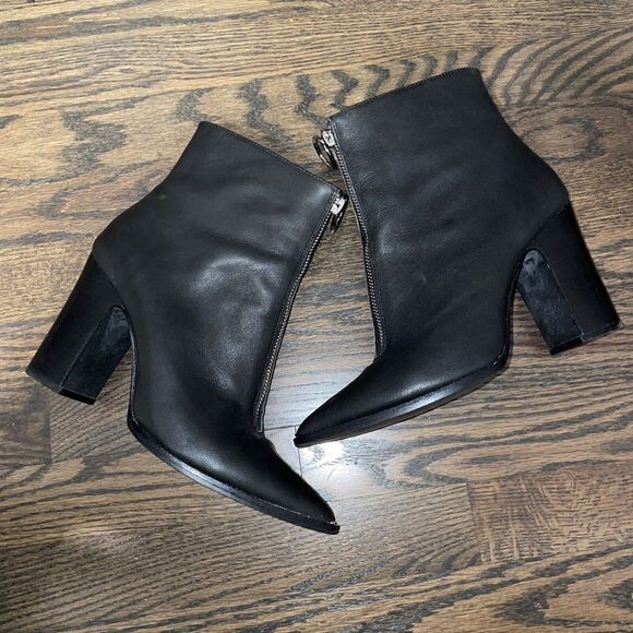 Chinese Laundry‎ Kristin Cavallari Ankle Boots 9.5 Zip Chunky Heel Pointed Toe - Picture 2 of 11